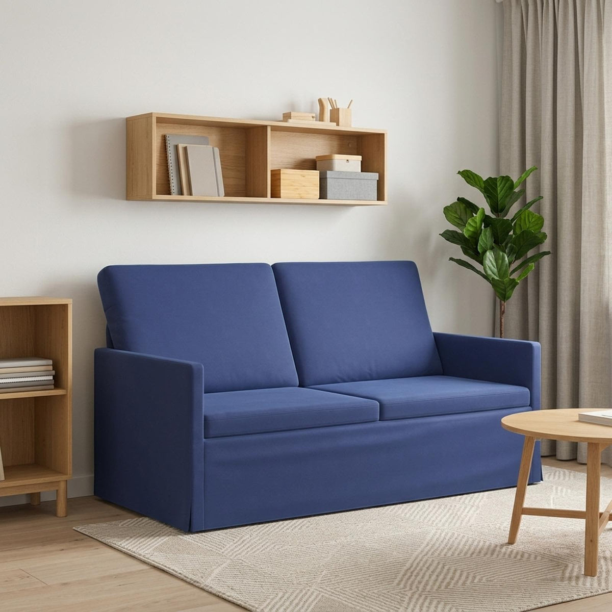 vidaXL 2 Seater Sofa Police Blue 150 x 81 x 82 cm Velvet