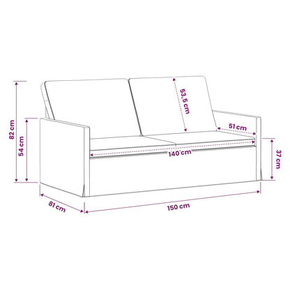 vidaXL 2 Seater Sofa Police Blue 150 x 81 x 82 cm Velvet