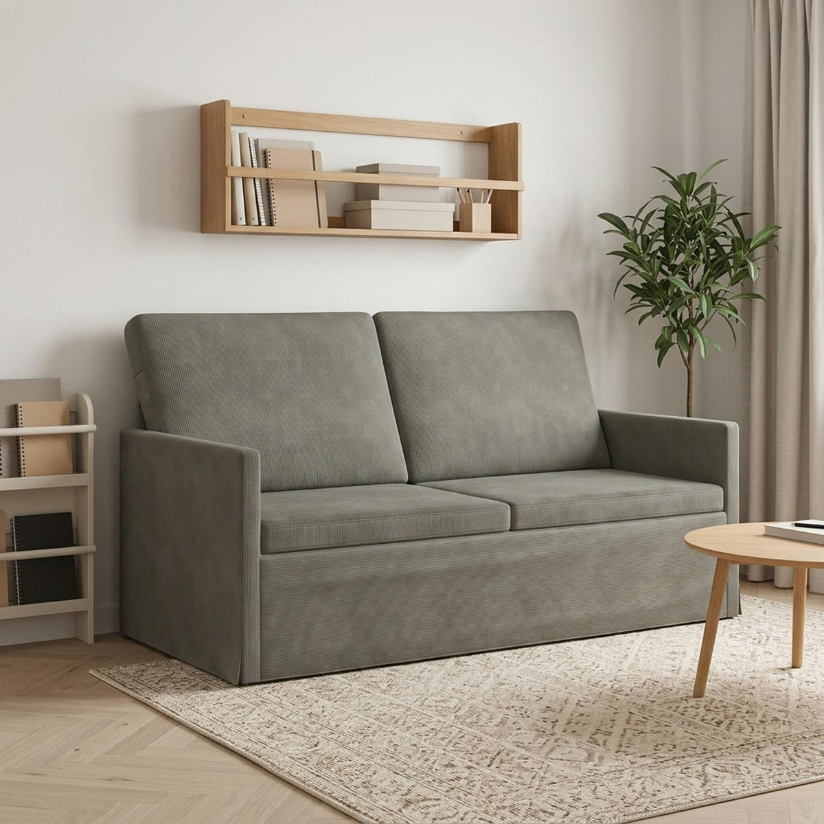 vidaXL 2 Seater Sofa Light Grey 150 x 81 x 82 cm Corduroy Fabric