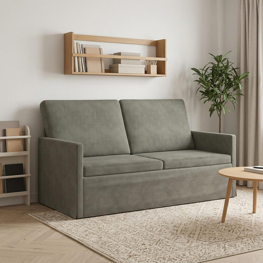 vidaXL 2 Seater Sofa Light Grey 150 x 81 x 82 cm Corduroy Fabric