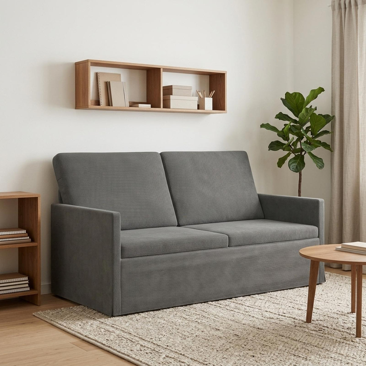 vidaXL 2 Seater Sofa Dark Grey 150 x 81 x 82 cm Corduroy Fabric