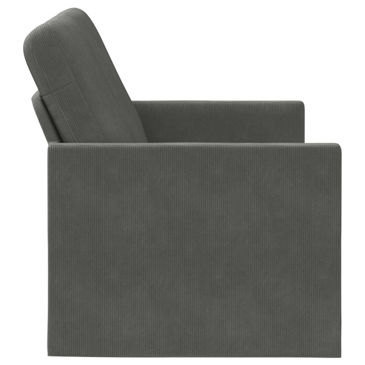 vidaXL 2 Seater Sofa Dark Grey 150 x 81 x 82 cm Corduroy Fabric