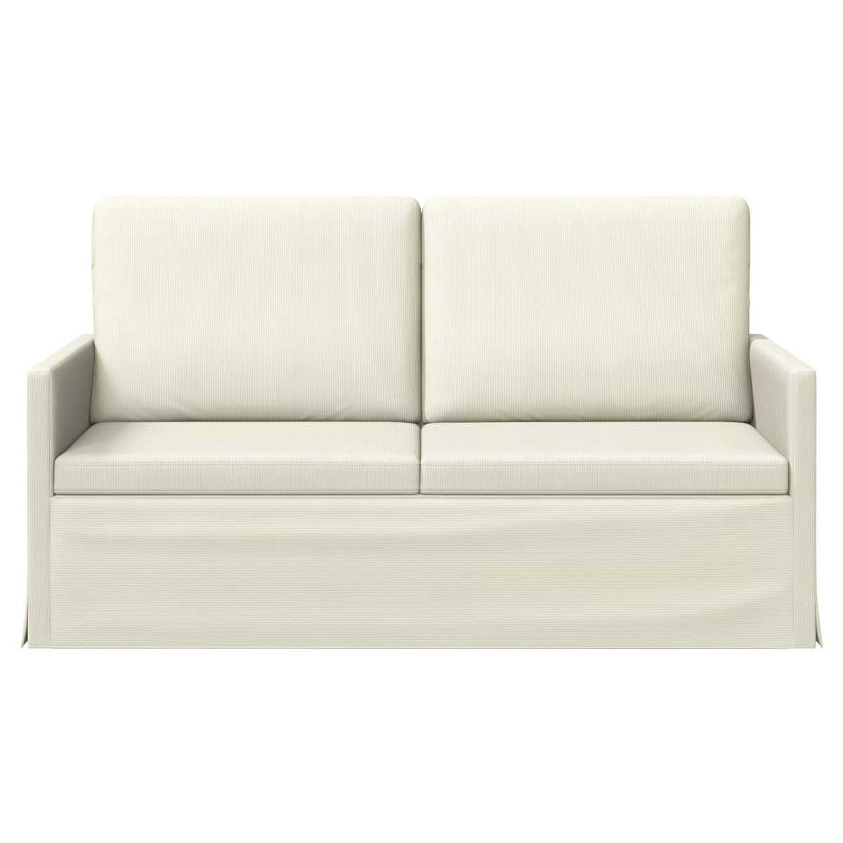 vidaXL 2 Seater Sofa Cream 150 x 81 x 82 cm Corduroy Fabric