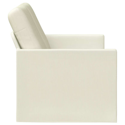 vidaXL 2 Seater Sofa Cream 150 x 81 x 82 cm Corduroy Fabric