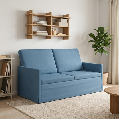 vidaXL 2 Seater Sofa Blue 150 x 81 x 82 cm Corduroy Fabric
