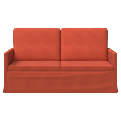 vidaXL 2 Seater Sofa Red Orange 150 x 81 x 82 cm Corduroy Fabric