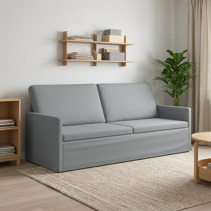 vidaXL 3 Seater Sofa Light Grey 190 x 81 x 82 cm Fabric