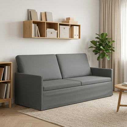 vidaXL 3 Seater Sofa Dark Grey 190 x 81 x 82 cm Fabric