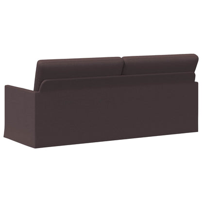vidaXL 3 Seater Sofa Dark Brown 190 x 81 x 82 cm Fabric
