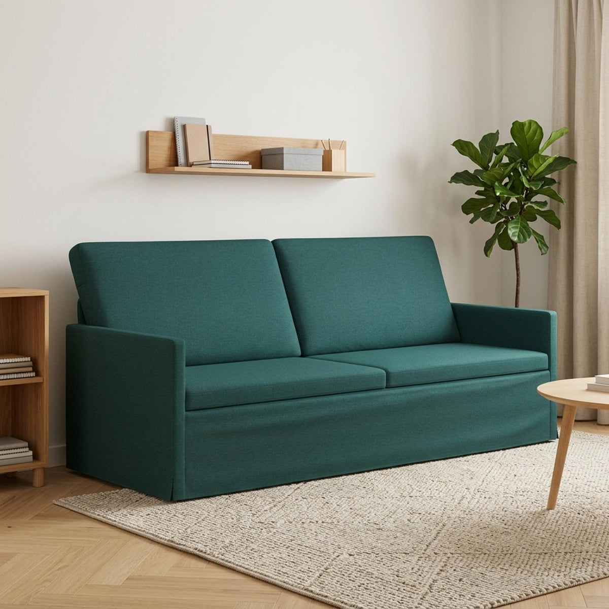 vidaXL 3 Seater Sofa Dark Green 190 x 81 x 82 cm Fabric