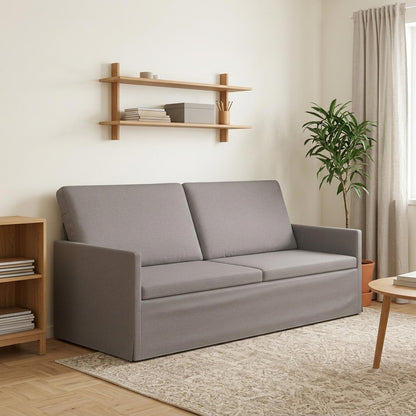 vidaXL 3 Seater Sofa Taupe 190 x 81 x 82 cm Fabric