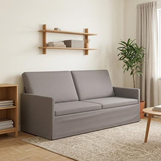 vidaXL 3 Seater Sofa Taupe 190 x 81 x 82 cm Fabric
