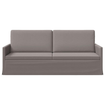 vidaXL 3 Seater Sofa Taupe 190 x 81 x 82 cm Fabric