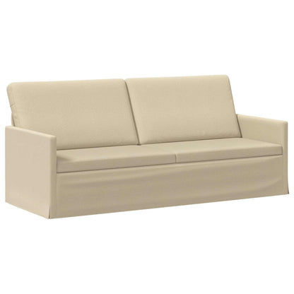 vidaXL 3 Seater Sofa Cream 190 x 81 x 82 cm Fabric