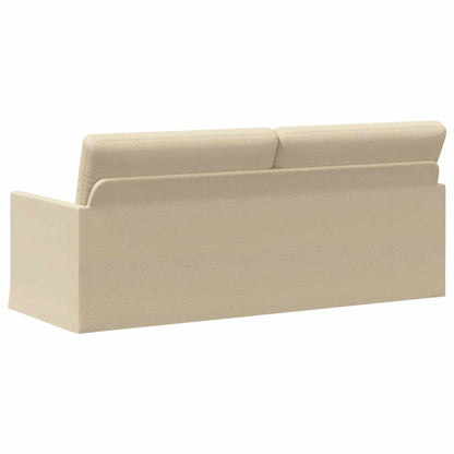 vidaXL 3 Seater Sofa Cream 190 x 81 x 82 cm Fabric