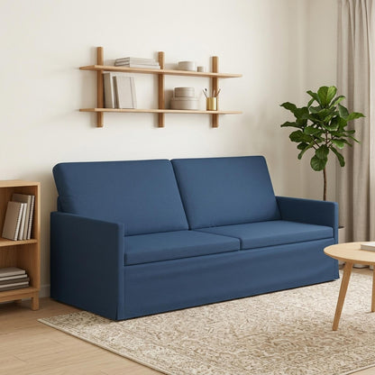 vidaXL 3 Seater Sofa Blue 190 x 81 x 82 cm Fabric