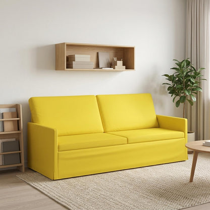vidaXL 3 Seater Sofa Light Yellow 190 x 81 x 82 cm Fabric