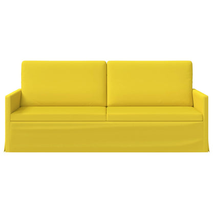 vidaXL 3 Seater Sofa Light Yellow 190 x 81 x 82 cm Fabric