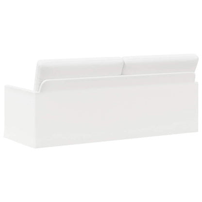 vidaXL 3 Seater Sofa White 190 x 81 x 82 cm Fabric