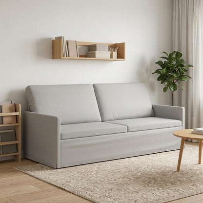 vidaXL 3 Seater Sofa Cloud Grey 190 x 81 x 82 cm Fabric