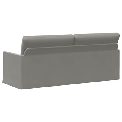 vidaXL 3 Seater Sofa Light Grey 190 x 81 x 82 cm Velvet
