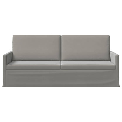 vidaXL 3 Seater Sofa Light Grey 190 x 81 x 82 cm Velvet