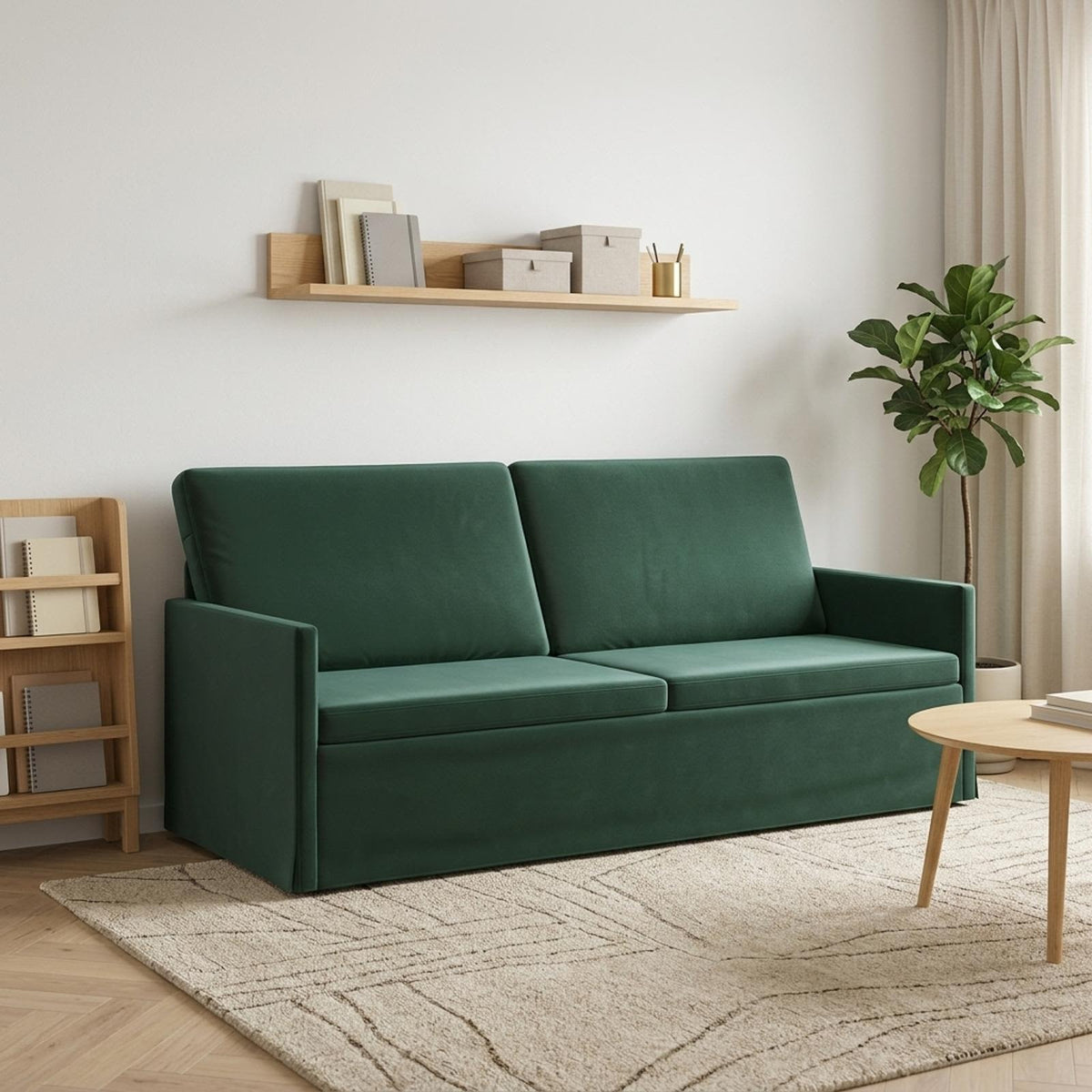 vidaXL 3 Seater Sofa Dark Green 190 x 81 x 82 cm Velvet