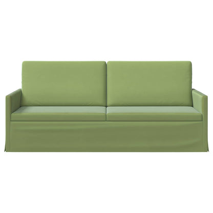 vidaXL 3 Seater Sofa Light Green 190 x 81 x 82 cm Velvet