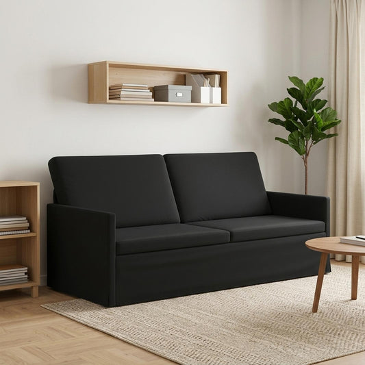 vidaXL 3 Seater Sofa Black 190 x 81 x 82 cm Velvet
