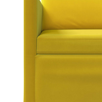 vidaXL 3 Seater Sofa Yellow 190 x 81 x 82 cm Velvet