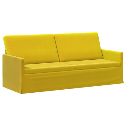 vidaXL 3 Seater Sofa Yellow 190 x 81 x 82 cm Velvet