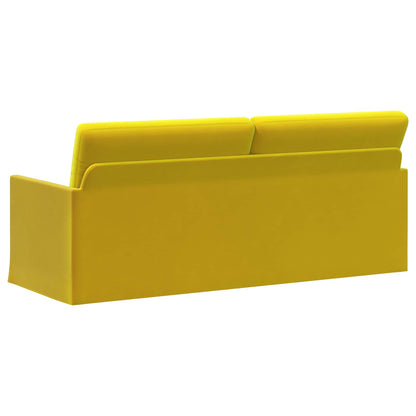 vidaXL 3 Seater Sofa Yellow 190 x 81 x 82 cm Velvet