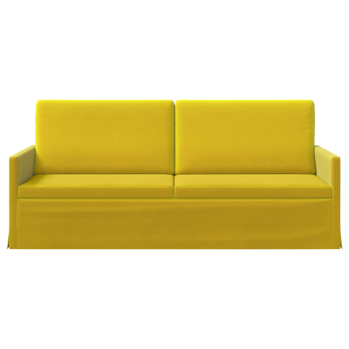vidaXL 3 Seater Sofa Yellow 190 x 81 x 82 cm Velvet