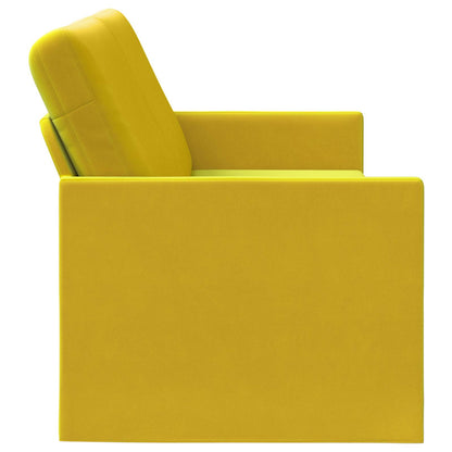 vidaXL 3 Seater Sofa Yellow 190 x 81 x 82 cm Velvet