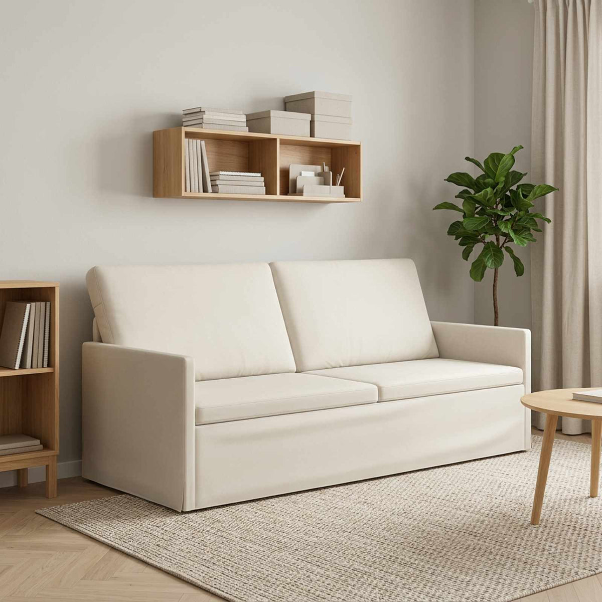 vidaXL 3 Seater Sofa Cream 190 x 81 x 82 cm Velvet