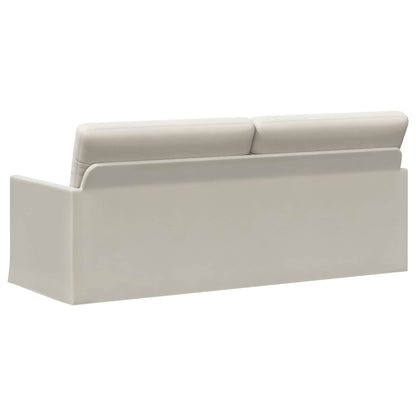 vidaXL 3 Seater Sofa Cream 190 x 81 x 82 cm Velvet