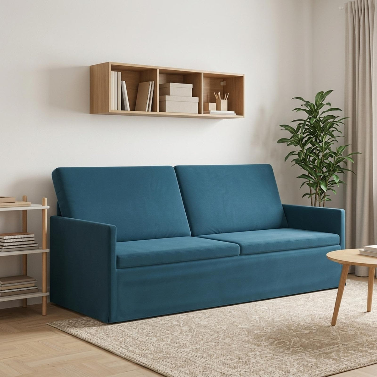 vidaXL 3 Seater Sofa Blue 190 x 81 x 82 cm Velvet