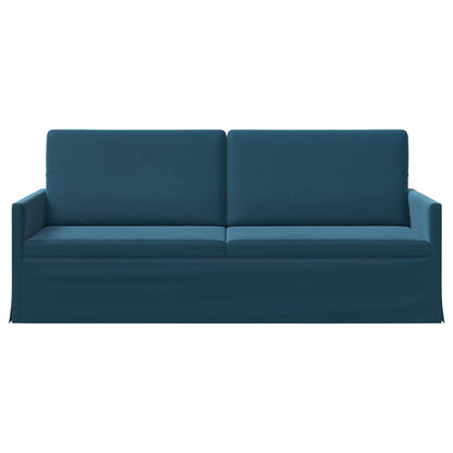 vidaXL 3 Seater Sofa Blue 190 x 81 x 82 cm Velvet