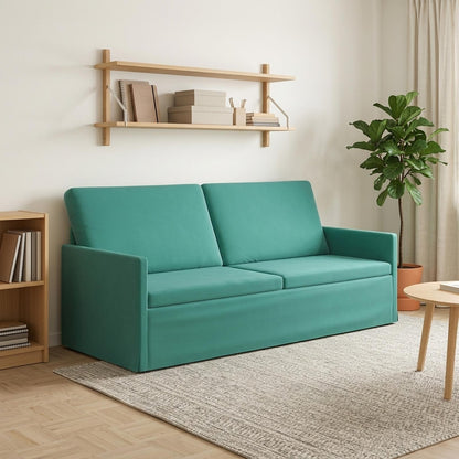 vidaXL 3 Seater Sofa Turquoise 190 x 81 x 82 cm Velvet