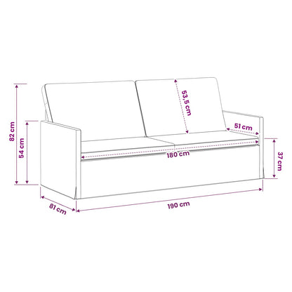 vidaXL 3 Seater Sofa Sea Green 190 x 81 x 82 cm Velvet