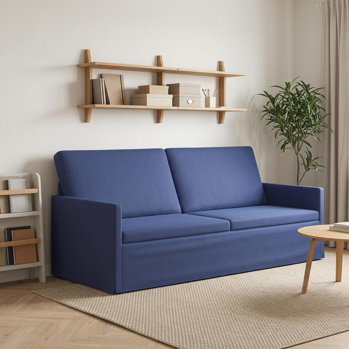 vidaXL 3 Seater Sofa Police Blue 190 x 81 x 82 cm Velvet