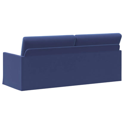 vidaXL 3 Seater Sofa Police Blue 190 x 81 x 82 cm Velvet