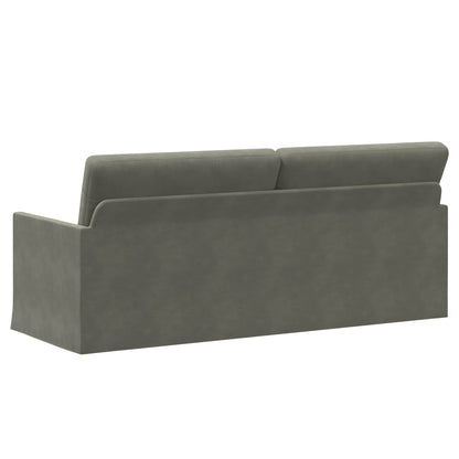 vidaXL 3 Seater Sofa Light Grey 190 x 81 x 82 cm Corduroy Fabric