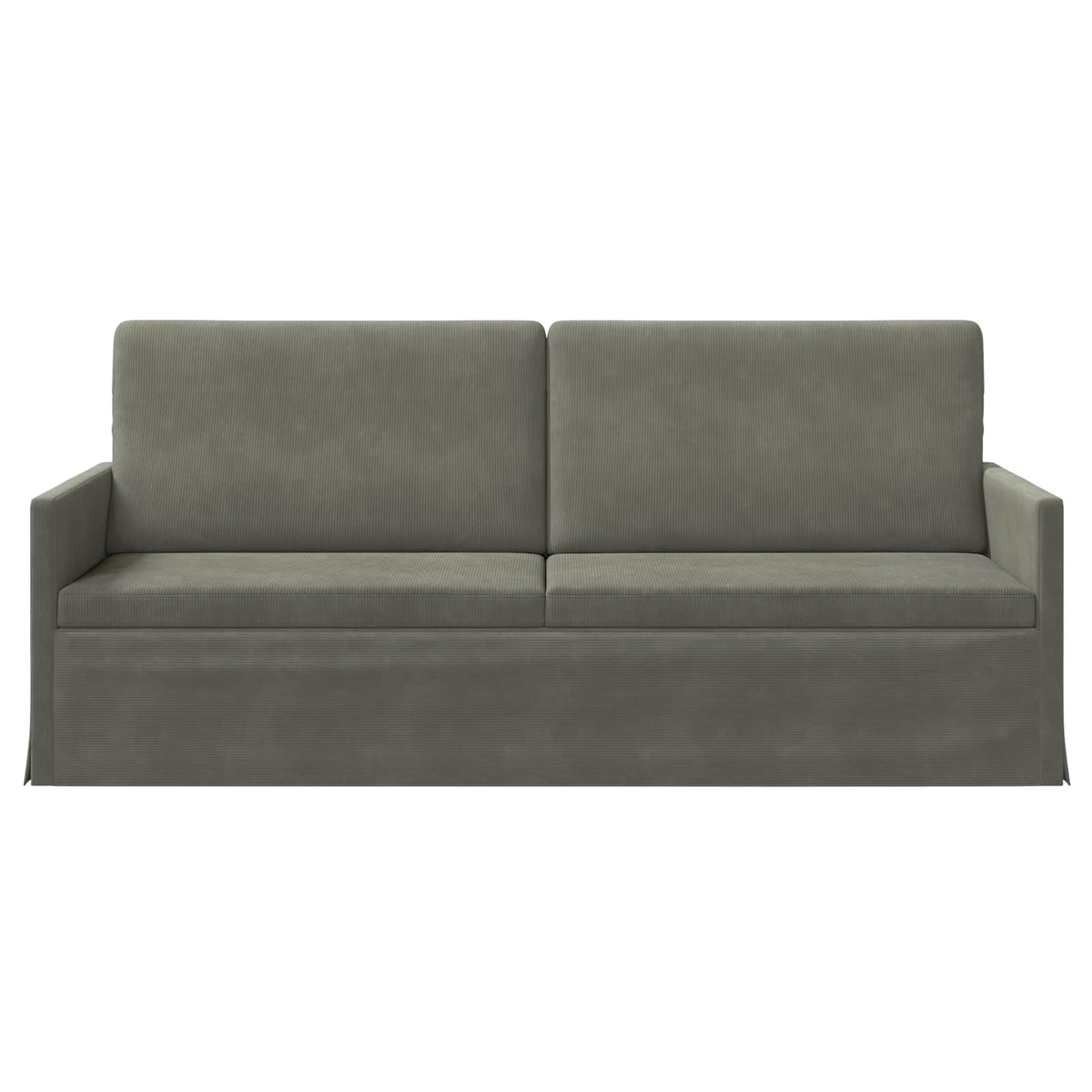 vidaXL 3 Seater Sofa Light Grey 190 x 81 x 82 cm Corduroy Fabric