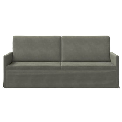 vidaXL 3 Seater Sofa Light Grey 190 x 81 x 82 cm Corduroy Fabric