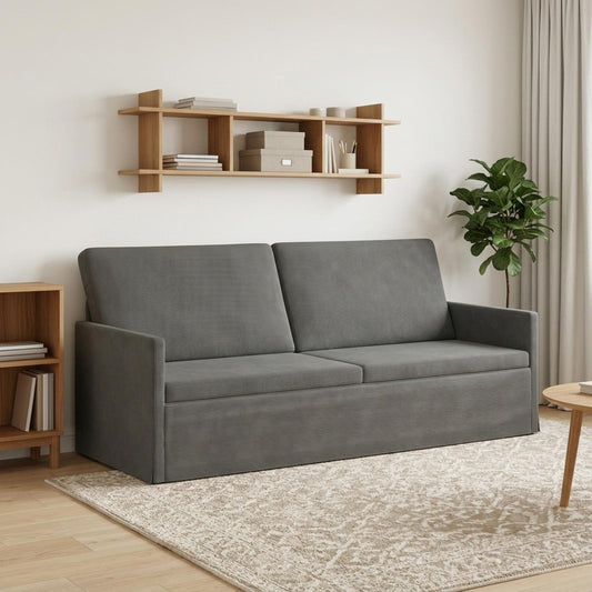 vidaXL 3 Seater Sofa Dark Grey 190 x 81 x 82 cm Corduroy Fabric