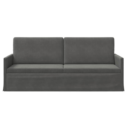 vidaXL 3 Seater Sofa Dark Grey 190 x 81 x 82 cm Corduroy Fabric
