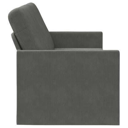 vidaXL 3 Seater Sofa Dark Grey 190 x 81 x 82 cm Corduroy Fabric