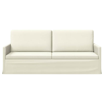 vidaXL 3 Seater Sofa Cream 190 x 81 x 82 cm Corduroy Fabric