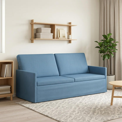 vidaXL 3 Seater Sofa Blue 190 x 81 x 82 cm Corduroy Fabric